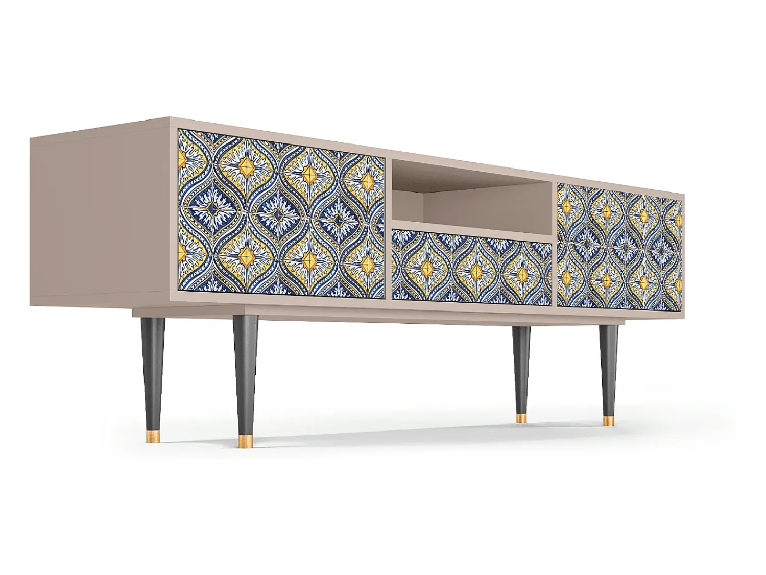Online Mueble de TV - 170х59х41 cm - T6 - Illusory Pattern, Latte Bege