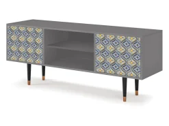 Móvel De Tv* Mueble de TV - 170х69х48 cm - T2 - Illusory Pattern, Cinza Cinzento