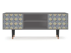Móvel De Tv* Mueble de TV - 170х69х48 cm - T2 - Illusory Pattern, Cinza Cinzento