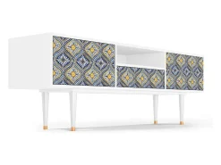 Móvel De Tv| Mueble de TV - 170х59х41 cm - T6 - Illusory Pattern, Branco Bege