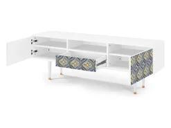 Móvel De Tv| Mueble de TV - 170х59х41 cm - T6 - Illusory Pattern, Branco Bege