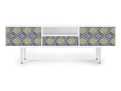Móvel De Tv| Mueble de TV - 170х59х41 cm - T6 - Illusory Pattern, Branco Bege