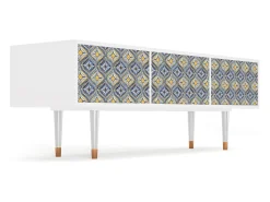 Móvel De Tv| Mueble de TV - 170х59х48 cm - T4 - Illusory Pattern, Branco Bege