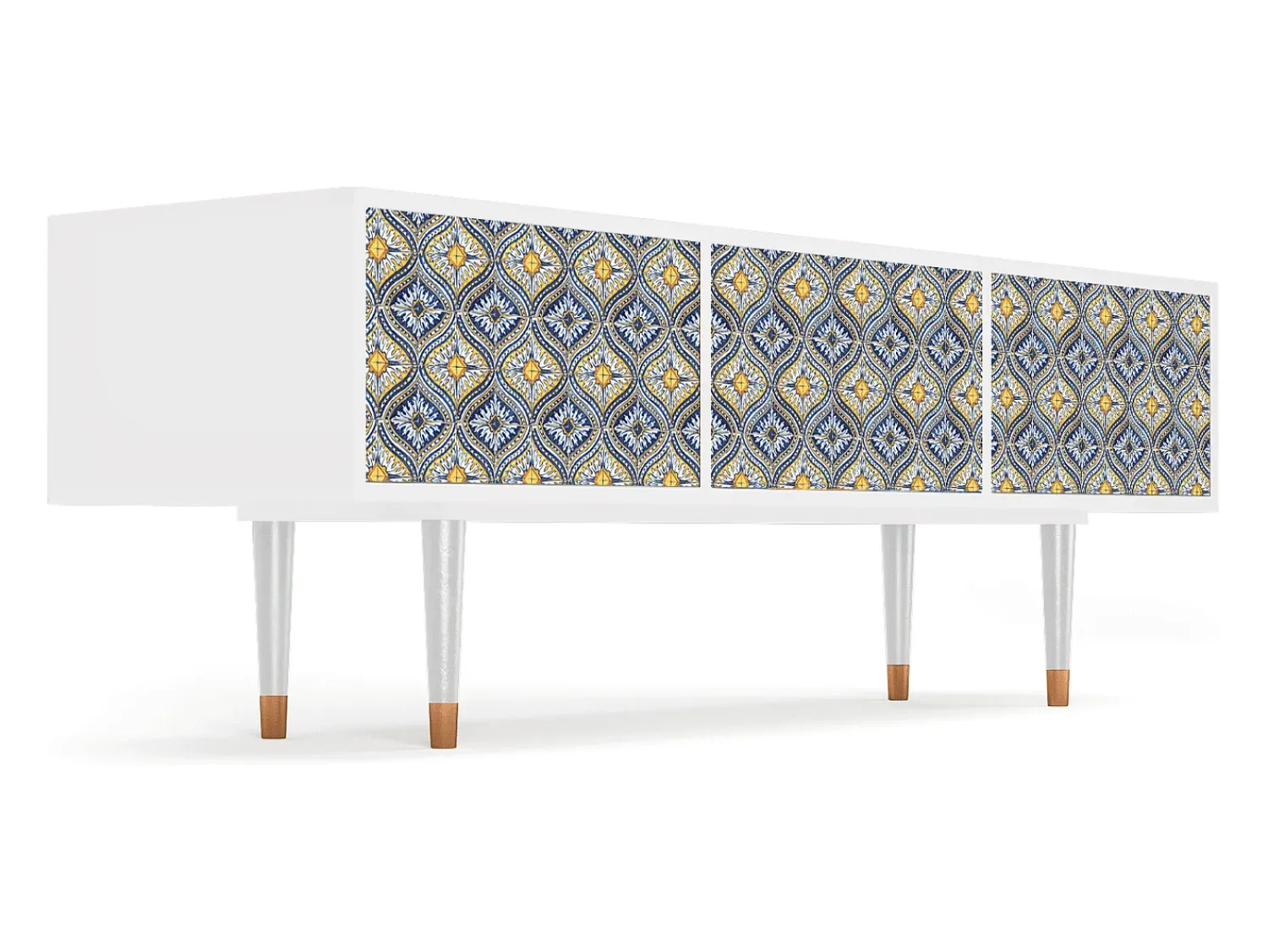 Móvel De Tv| Mueble de TV - 170х59х48 cm - T4 - Illusory Pattern, Branco Bege