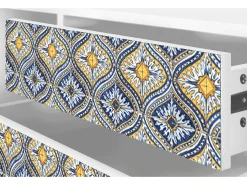 Móvel De Tv| Mueble de TV - 170х59х48 cm - T4 - Illusory Pattern, Branco Bege