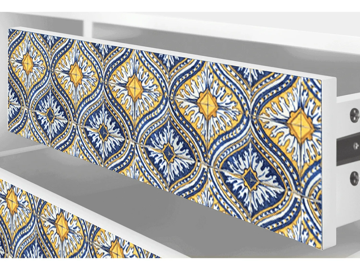 Móvel De Tv| Mueble de TV - 170х59х48 cm - T4 - Illusory Pattern, Branco Bege