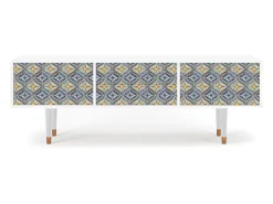 Móvel De Tv| Mueble de TV - 170х59х48 cm - T4 - Illusory Pattern, Branco Bege