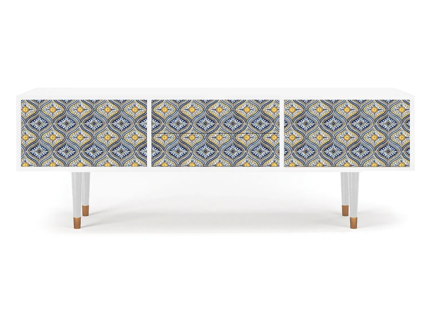 Móvel De Tv| Mueble de TV - 170х59х48 cm - T4 - Illusory Pattern, Branco Bege