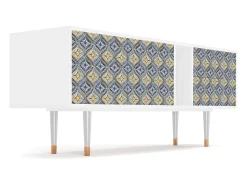 New Mueble de TV - 170х69х48 cm - T1 - Illusory Pattern, Branco Bege