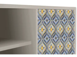 Móvel De Tv* Mueble de TV - 170х69х48 cm - T2 - Illusory Pattern, Areia Bege