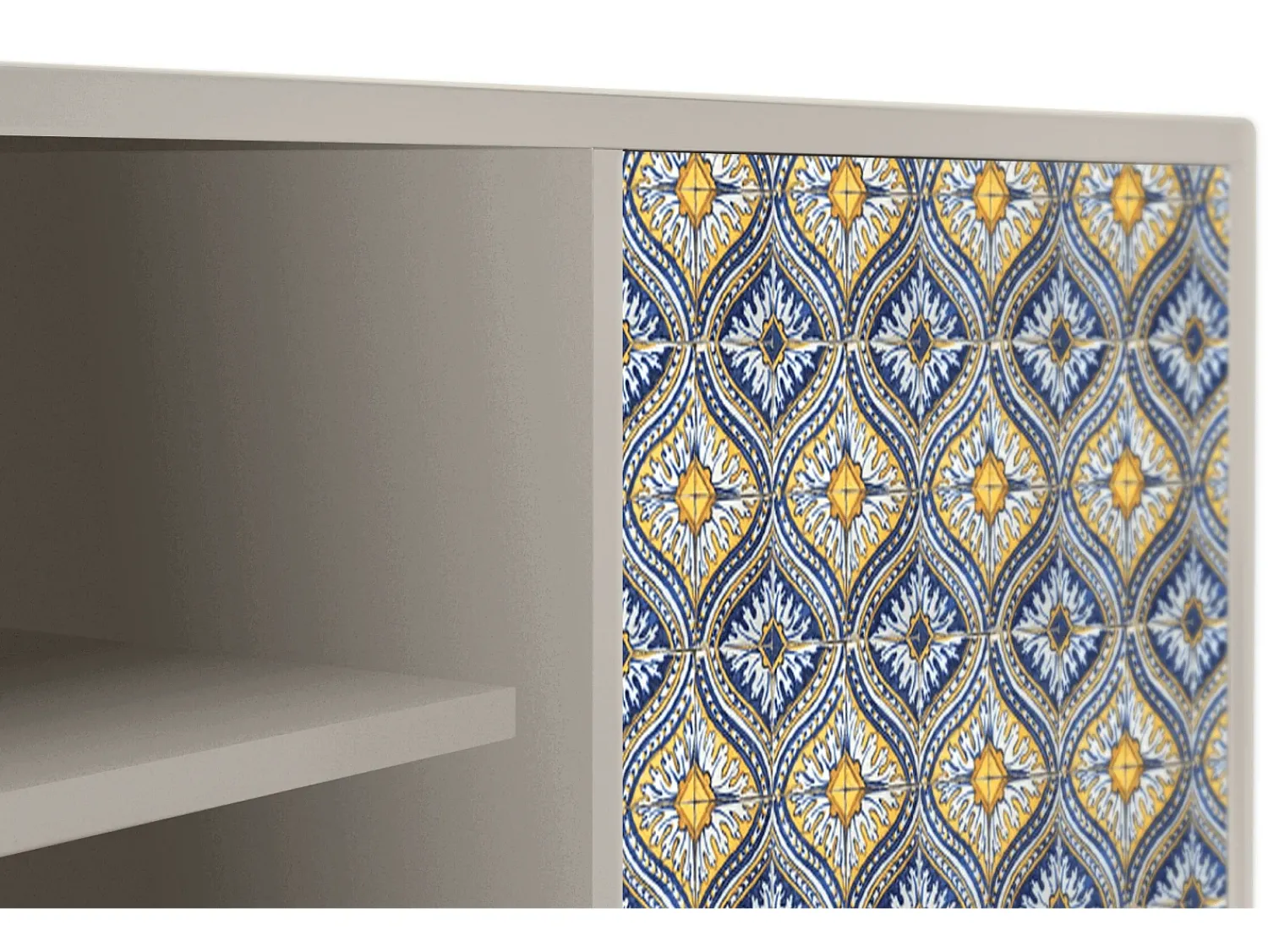 Móvel De Tv* Mueble de TV - 170х69х48 cm - T2 - Illusory Pattern, Areia Bege