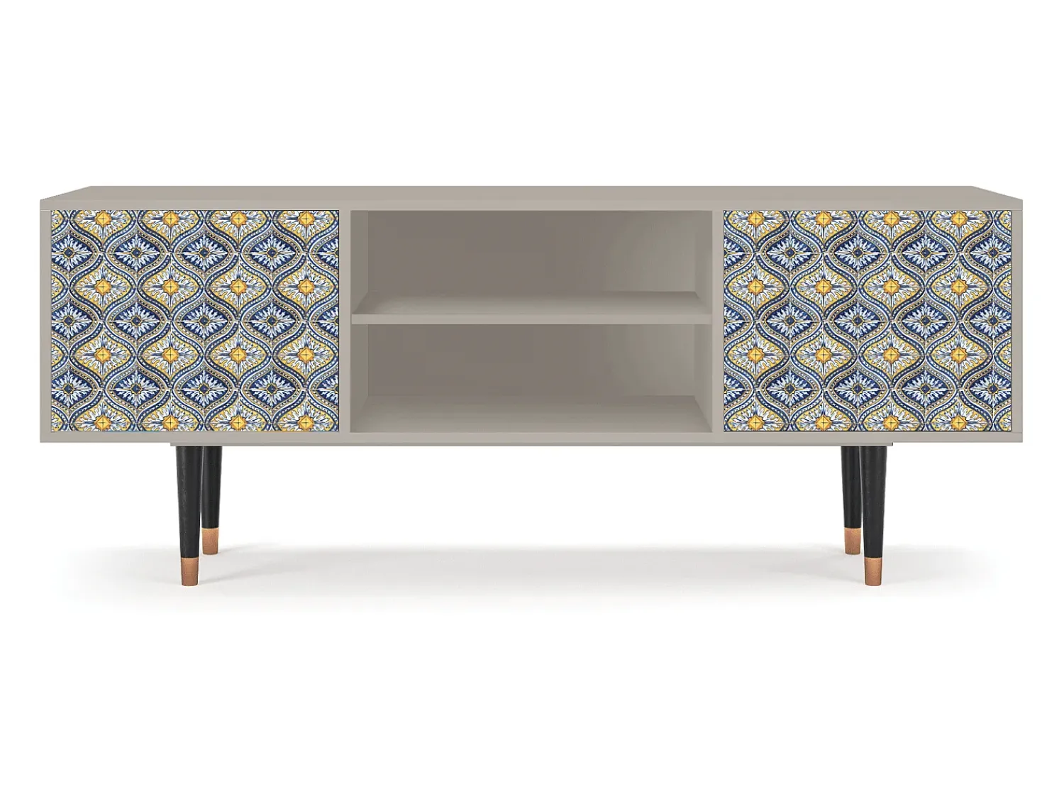 Móvel De Tv* Mueble de TV - 170х69х48 cm - T2 - Illusory Pattern, Areia Bege