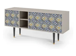 Móvel De Tv| Mueble de TV - 150х69х41 cm - T5 - Illusory Pattern, Areia Bege