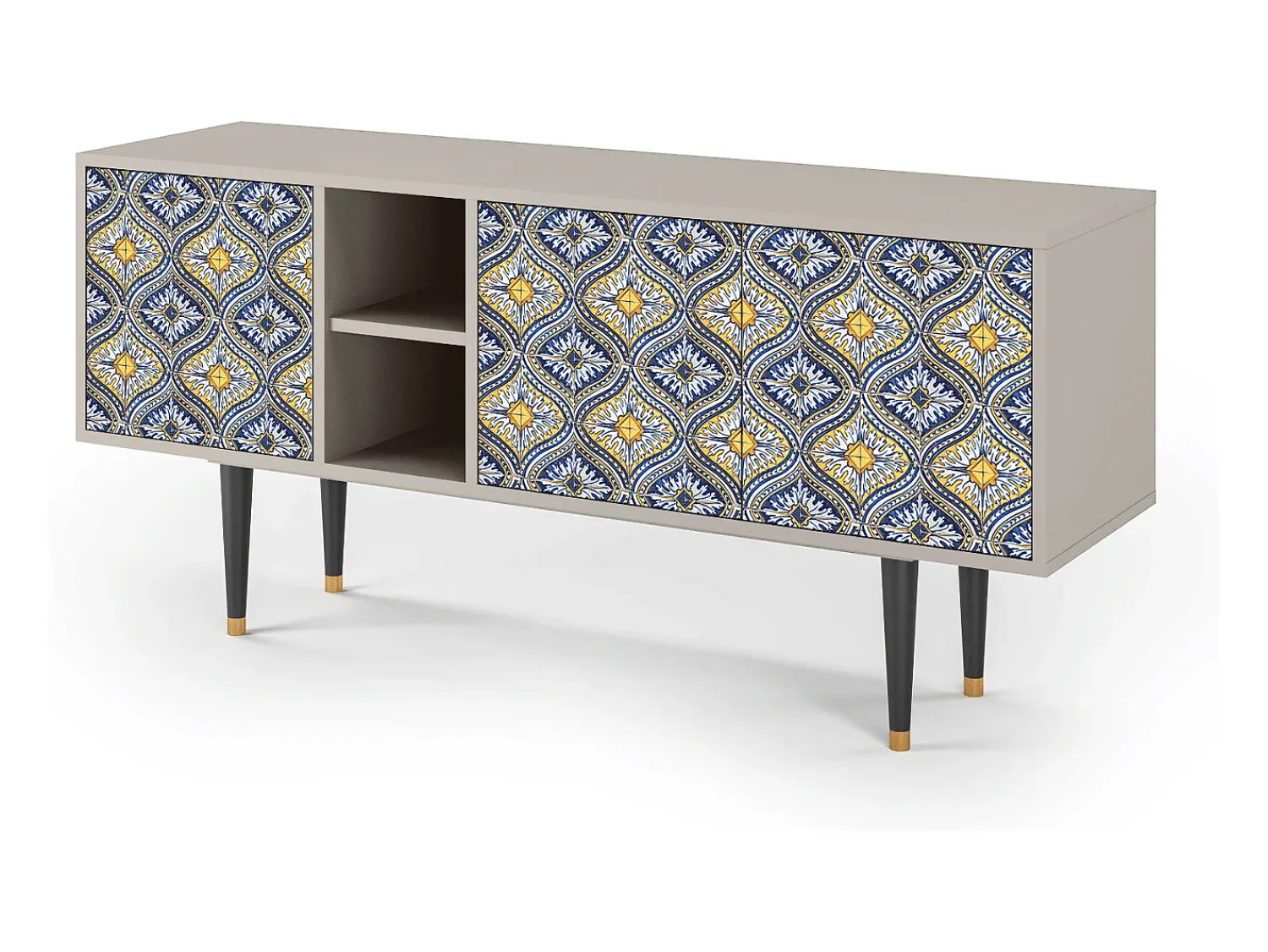 Móvel De Tv| Mueble de TV - 150х69х41 cm - T5 - Illusory Pattern, Areia Bege