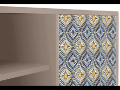 Best Mueble de TV - 170х69х48 cm - T2 - Illusory Pattern, Latte Bege