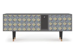 Discount Mueble de TV - 170х69х48 cm - T1 - Illusory Pattern, Cinza Cinzento