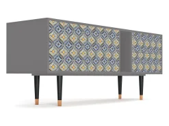 Discount Mueble de TV - 170х69х48 cm - T1 - Illusory Pattern, Cinza Cinzento