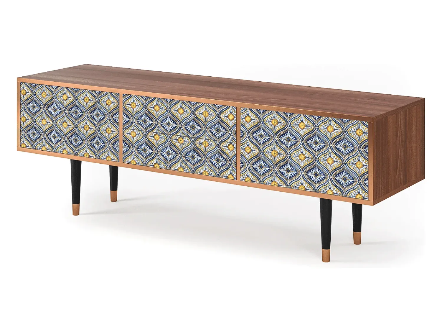 Outlet Mueble de TV - 170х59х48 cm - T4 - Illusory Pattern, Nogueira Castanho