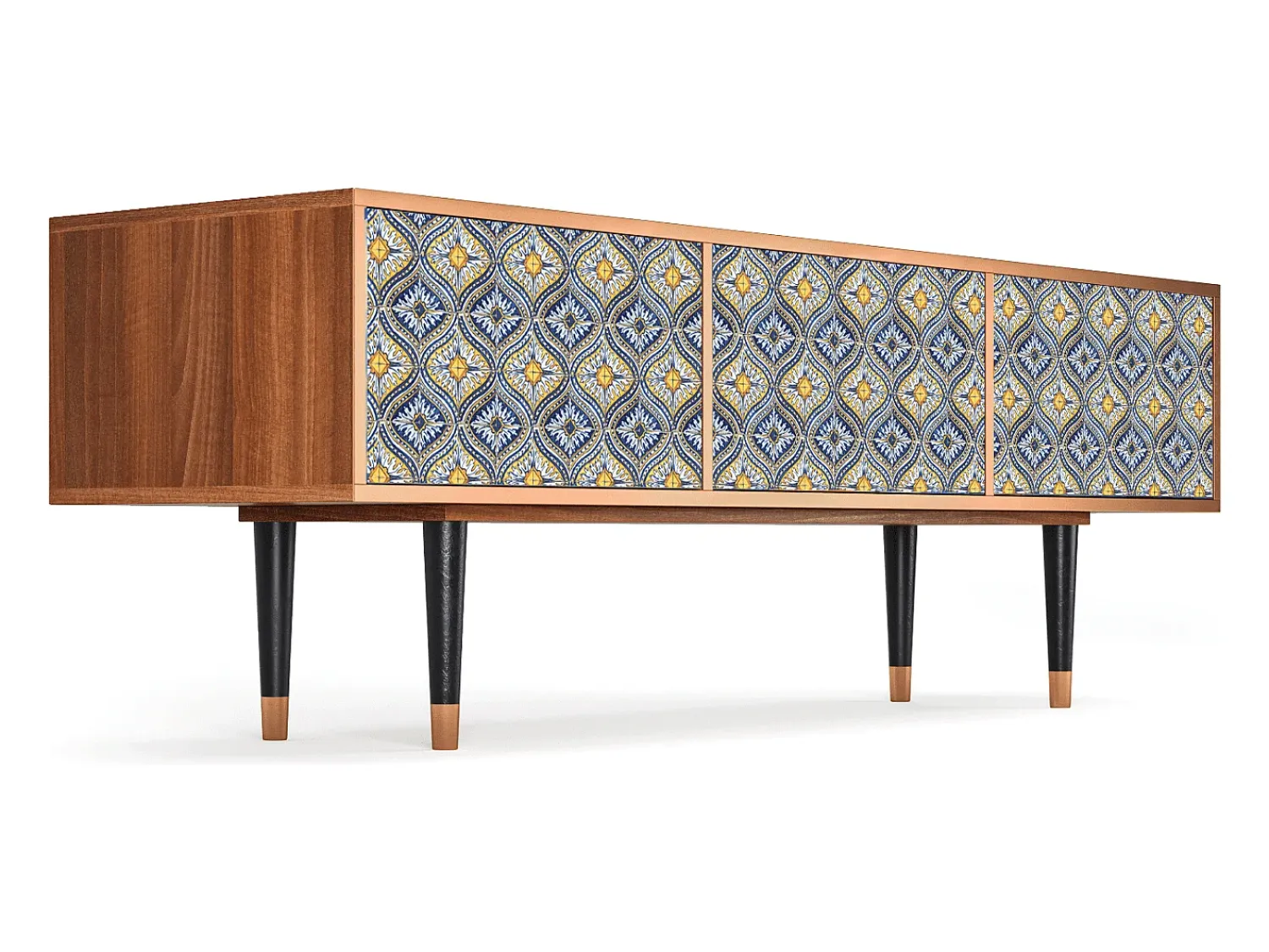 Outlet Mueble de TV - 170х59х48 cm - T4 - Illusory Pattern, Nogueira Castanho