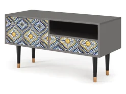 Mueble de TV - 115х59х48 cm - T3 - Illusory Pattern, Cinza^ Móvel De Tv