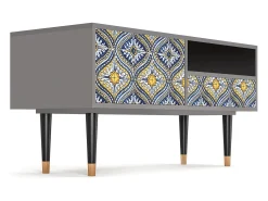 Mueble de TV - 115х59х48 cm - T3 - Illusory Pattern, Cinza^ Móvel De Tv
