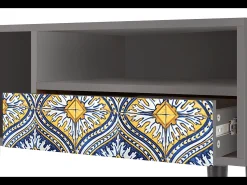 Mueble de TV - 115х59х48 cm - T3 - Illusory Pattern, Cinza^ Móvel De Tv