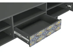 Mueble de TV - 170х59х41 cm - T6 - Illusory Pattern, Antracite^ Móvel De Tv