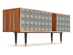 Móvel De Tv* Mueble de TV - 170х69х48 cm - T1 - Illusory Pattern, Nogueira Castanho
