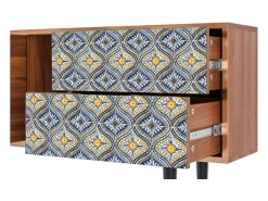 Móvel De Tv* Mueble de TV - 170х69х48 cm - T1 - Illusory Pattern, Nogueira Castanho