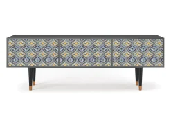 Clearance Mueble de TV - 170х59х48 cm - T4 - Illusory Pattern, Antracite Cinza antracite