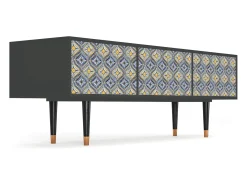 Clearance Mueble de TV - 170х59х48 cm - T4 - Illusory Pattern, Antracite Cinza antracite