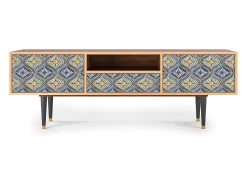 Discount Mueble de TV - 170х59х41 cm - T6 - Illusory Pattern, Nogueira Castanho