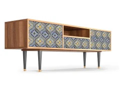 Discount Mueble de TV - 170х59х41 cm - T6 - Illusory Pattern, Nogueira Castanho