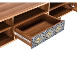 Discount Mueble de TV - 170х59х41 cm - T6 - Illusory Pattern, Nogueira Castanho