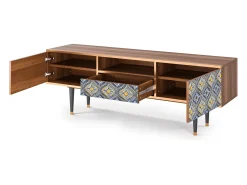 Discount Mueble de TV - 170х59х41 cm - T6 - Illusory Pattern, Nogueira Castanho