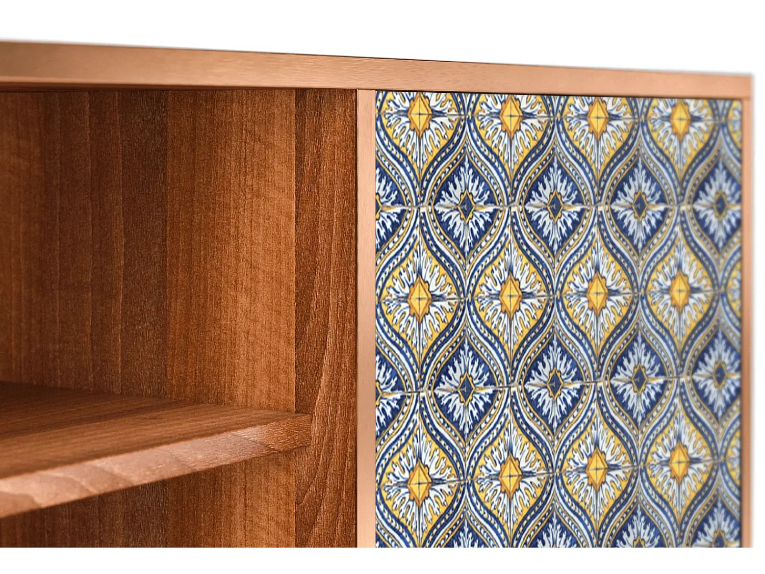 Móvel De Tv* Mueble de TV - 170х69х48 cm - T2 - Illusory Pattern, Nogueira Castanho