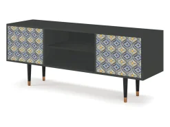 Móvel De Tv| Mueble de TV - 170х69х48 cm - T2 - Illusory Pattern, Antracite Cinza antracite