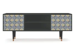 Móvel De Tv| Mueble de TV - 170х69х48 cm - T2 - Illusory Pattern, Antracite Cinza antracite