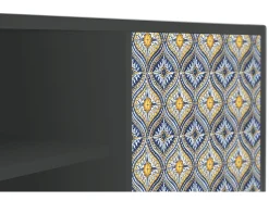 Móvel De Tv| Mueble de TV - 170х69х48 cm - T2 - Illusory Pattern, Antracite Cinza antracite