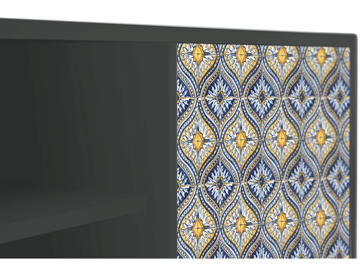 Móvel De Tv| Mueble de TV - 170х69х48 cm - T2 - Illusory Pattern, Antracite Cinza antracite