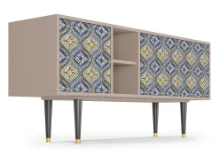 Móvel De Tv* Mueble de TV - 150х69х41 cm - T5 - Illusory Pattern, Latte Bege