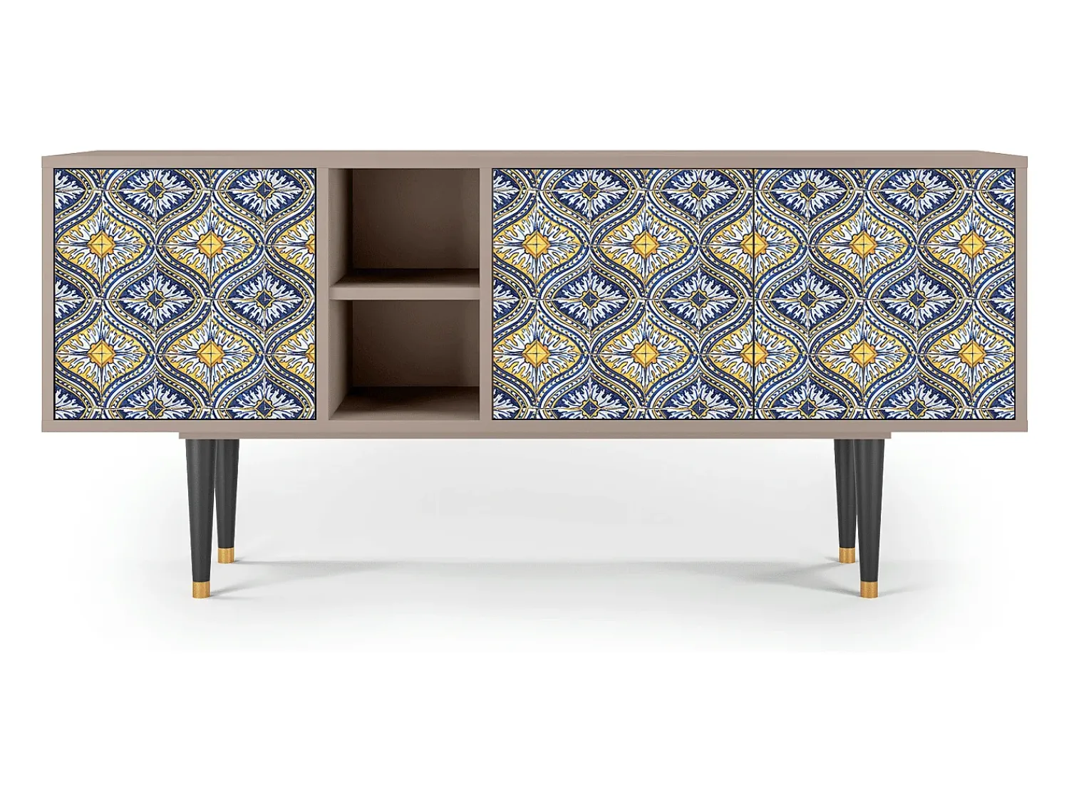Móvel De Tv* Mueble de TV - 150х69х41 cm - T5 - Illusory Pattern, Latte Bege