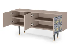 Móvel De Tv* Mueble de TV - 150х69х41 cm - T5 - Illusory Pattern, Latte Bege