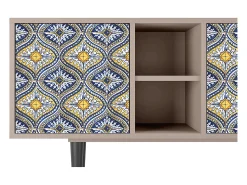 Móvel De Tv* Mueble de TV - 150х69х41 cm - T5 - Illusory Pattern, Latte Bege