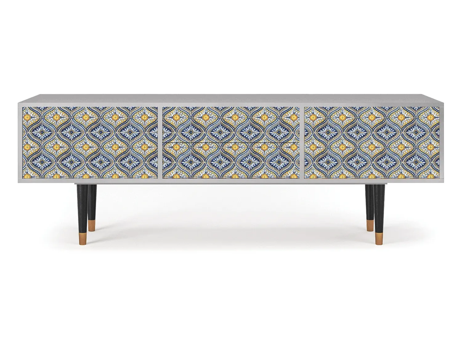 Outlet Mueble de TV - 170х59х48 cm - T4 - Illusory Pattern, Cinza Cinzento