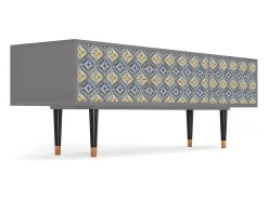 Outlet Mueble de TV - 170х59х48 cm - T4 - Illusory Pattern, Cinza Cinzento
