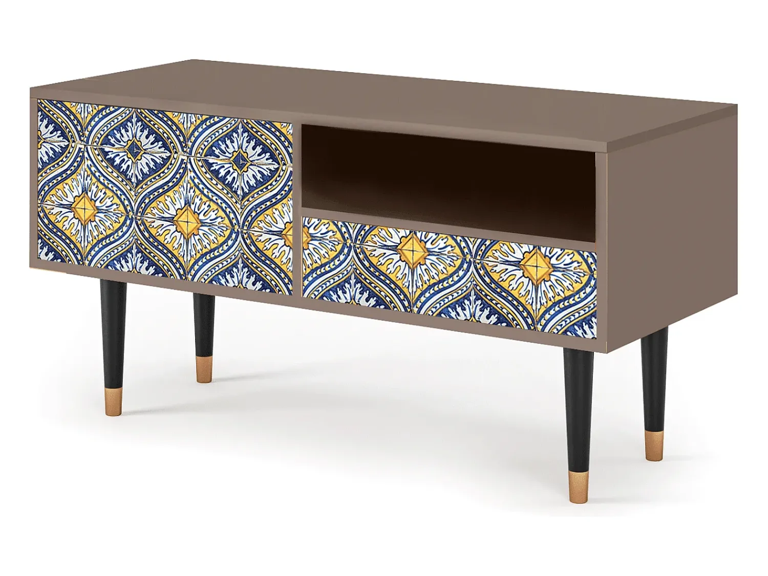 Mueble de TV - 115х59х48 cm - T3 - Illusory Pattern, Latte^ Móvel De Tv