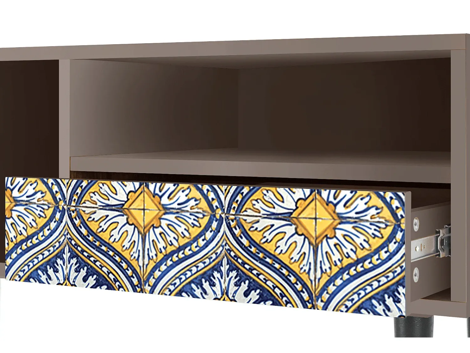 Mueble de TV - 115х59х48 cm - T3 - Illusory Pattern, Latte^ Móvel De Tv