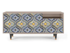 Online Mueble de TV - 125х56х41 cm - T7 - Illusory Pattern, Latte Bege