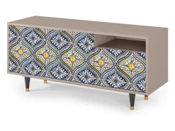 Online Mueble de TV - 125х56х41 cm - T7 - Illusory Pattern, Latte Bege